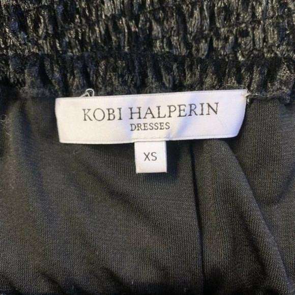 KOBI HALPERIN Dinella Velvet Off  Shoulder Dress - Picture 11 of 12